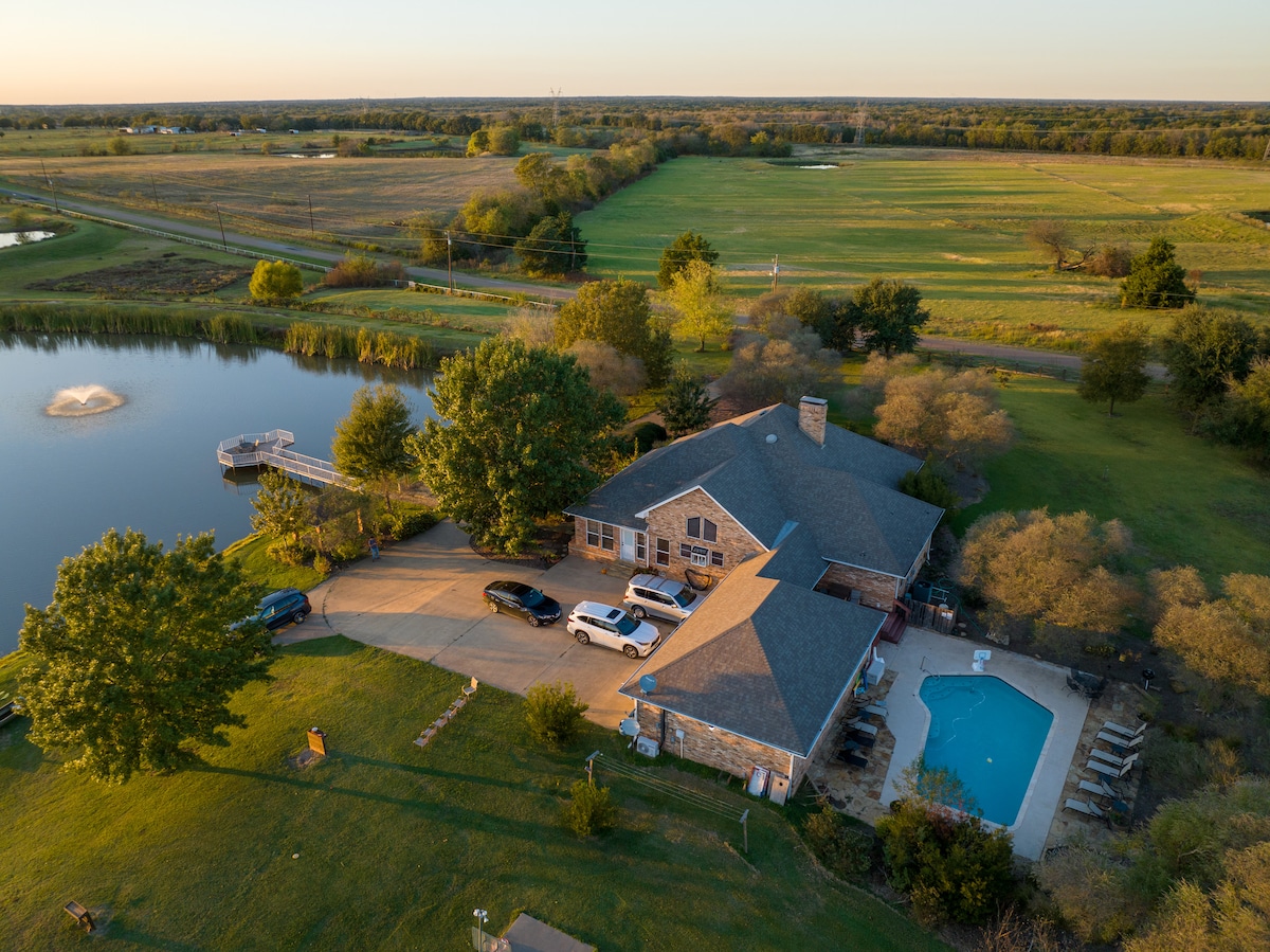 Aerial view of the 11-acre Lavender Hill estate
