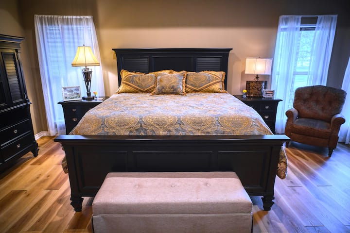 Bedroom with a king bed